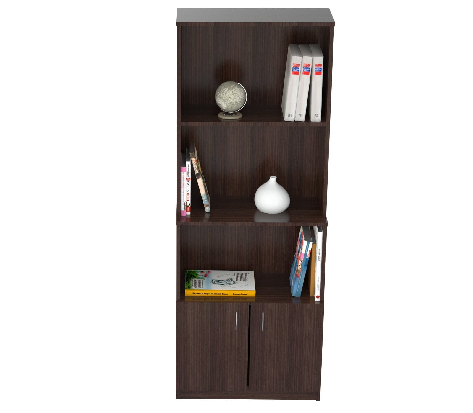 Inval America Bookcase and Cabinet - Espresso / Wengue 