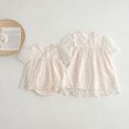 thumbnail image 4 of Trajes de hermana de verano de estilo coreano, vestido de princesa de malla con flores bordadas para niñas, mono de manga corta para bebés, ropa para niños, 4 of 6