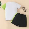 thumbnail image 5 of Antinious Fall Toddler Fashion Short Sleeve Print Top Shorts Casual Outfit Set,Outfits for Kids,Boys Girls Sleepwear Set,White,110, 5 of 5