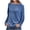 Blue, variant on Women's Elegant Long Sleeve Tops Round Neck Vintage Velvet Blouse Velour Pullover Casual Solid Color Shirts Tees Loose Fit Black XXL