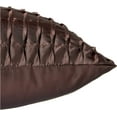 thumbnail image 5 of Violet Linen Silky Pleated Satin Pattern, Faux Silk Polyester Fabric, Brown , 17 Inch x 17 Inch, Square, Decorative Accent Throw Pillow, 5 of 6