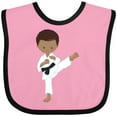 thumbnail image 3 of Inktastic African American Boy, Karate Boy, Black Belt, Kata Boys Baby Bib, 3 of 4