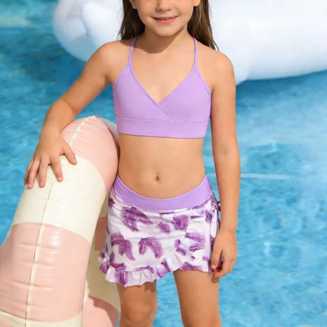 Traje de baño de 2 piezas para mujer, trajes de baño para mujer, traje de baño para niñas CUHK Princesa remojándose en aguas termales, traje de baño bikini de poliéster para niñas