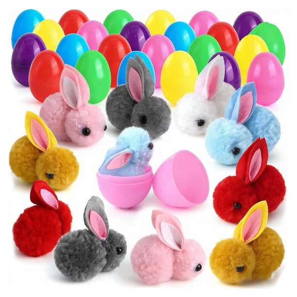 Huevo de Pascua relleno de peluches. Lindos mini huevos decorativos prellenados y coloridos. Estilo A