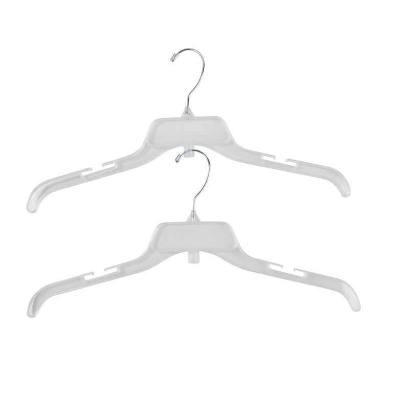 Premium Break-Resistant 17 inch Clear Plastic Dress Hangers