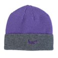 thumbnail image 3 of Ljudmp Womens Mens Color Block Ribbed Knit Beanie Stretch Brimless Hat Winter Thick Casual Windproof Daily Knit Skull Cap Purple, 3 of 4