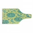 thumbnail image 1 of Moon Cutting Board, Grunge States of the Moon Stars Pattern Vintage Color Palette Retro Design, Tempered Glass Cutting and Serving Board, Wine Bottle Shape, Yellow Turquoise Teal, by Ambesonne, 1 of 1