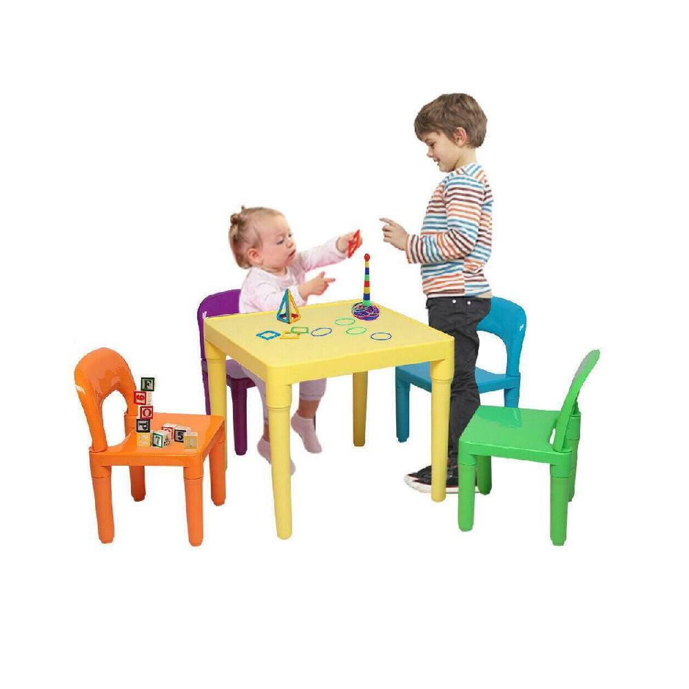 Kids Table and Chairs Play Set Toddler Child Toy Activity Furniture In-Outdoor U 