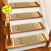 Black carpet stair treads