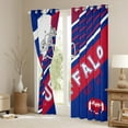 thumbnail image 3 of Curtains & Drapes American Football Curtains for Living Room, Blue Red Rugby Game Helmet 30%-50% Blackout Curtains Football Sports Team Window Curtains 52''Wx63''L (Buffalo), 3 of 6