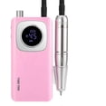 thumbnail image 1 of Taladro eléctrico para uñas de 45000 RPM, inalámbrico y recargable, para uñas acrílicas y de gel, con pantalla LCD, color rosa., 1 of 5