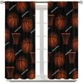 thumbnail image 3 of Basketball Curtains Boys Sport Kid Curtains for Bedroom, Basketball Colorful Graffiti Sport Theme Window Treatments for Living Room,Teen Boys Girls Room Decor Drapes 2 Panel Sets,42x63 Inch, 3 of 6