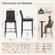 thumbnail image 5 of Set of 2 Bancos Alto, con Respaldo y Reposapié, Color Marrón HOMEMAKE FURNITURE Moderno, 5 of 7
