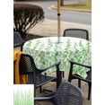 thumbnail image 5 of Outdoor Tablecloths with Umbrella Hole & Zipper, Green Polka Dots 54x54 Inch Square Tablecloths, Watercolor Abstract Art Waterproof Table Cloth, Patio/Pool/Picnic Table Covers, 5 of 8