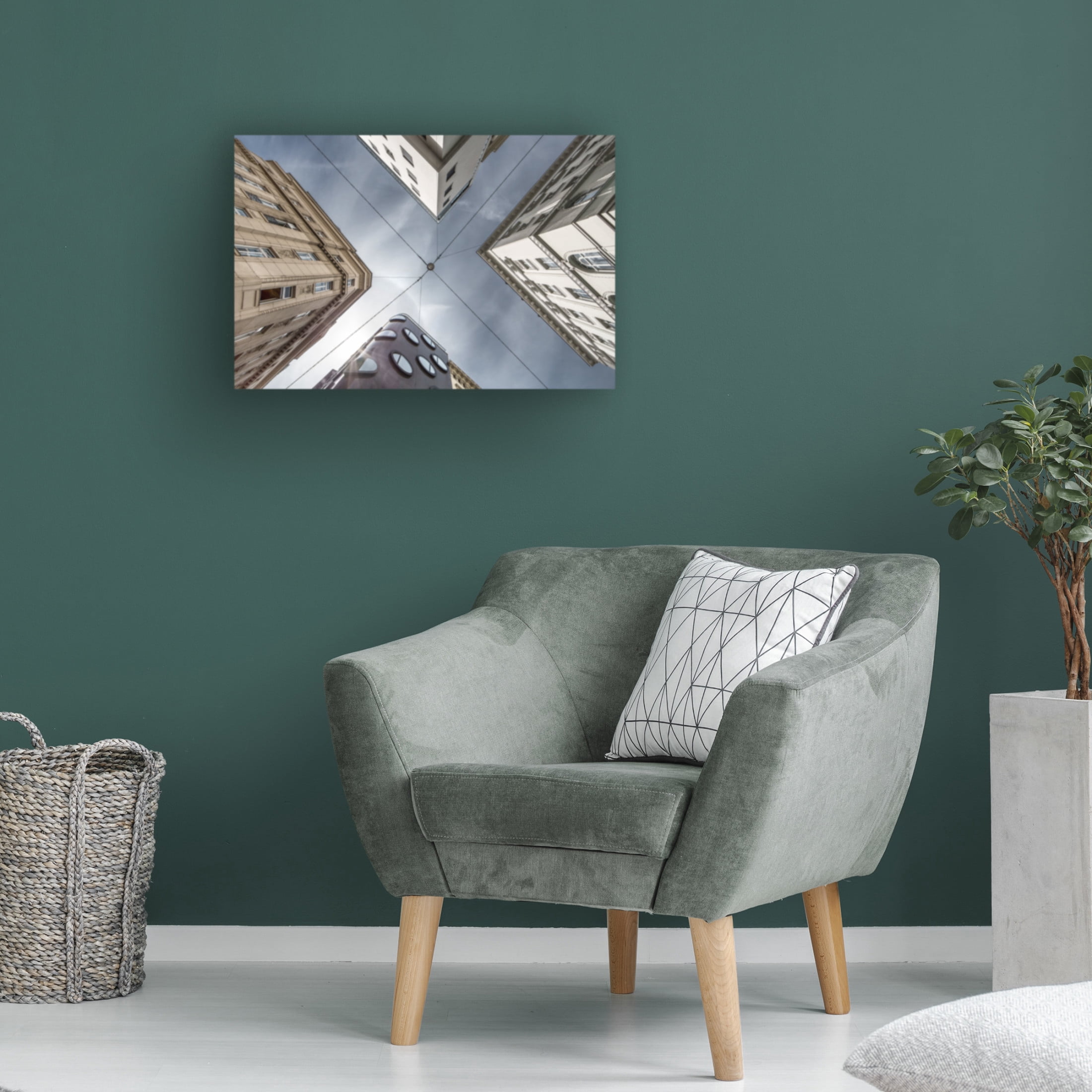 Canvas Wall Art - Lorenza Cancian 'Where Streets Meet The Sky' Wall Art for Living Room, Bedroom, or Office D?cor by Trademark Fine Art - 19 x 12 Inches