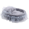 thumbnail image 3 of Princess Cats Bed Kitten Sleeping Bed Plush Fabric Slip Resistant Bottom Durable Princess Dog Bed Washable with Cushion M, 3 of 7
