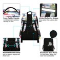 thumbnail image 4 of FORMRS Kids School Backpack Elementary Student Unisex Travel Bookbag with Reflective Stripes, Hand Drawn Sailboats, 4 of 7