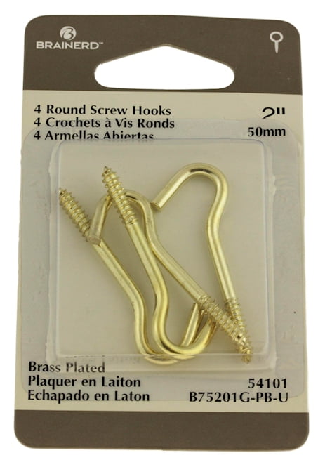 Brass plated screw in hooks 4" 3" *Top Quality! 2.1/2" 2" Heavy duty 