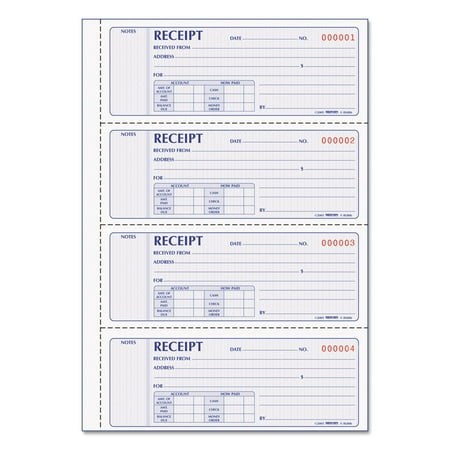 UPC 077925018069 product image for Rediform Money Receipt Book  Two-Part Carbonless  7 x 2.75  4/Page  200 Forms | upcitemdb.com