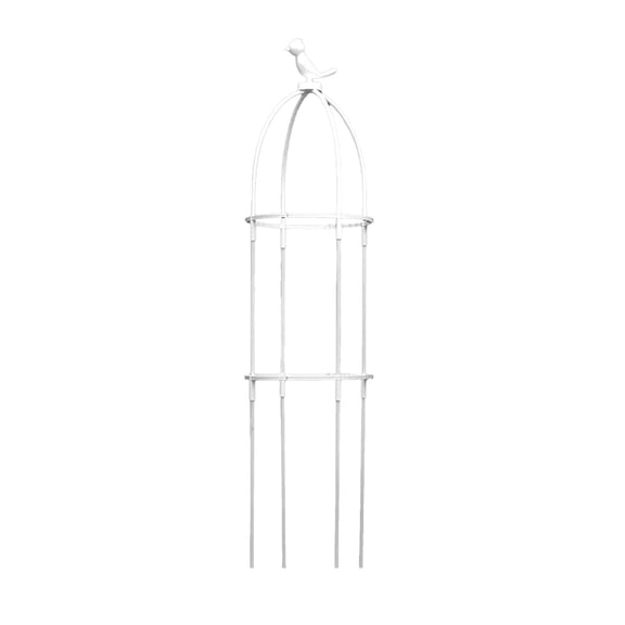 JHyouerji Garden Trellis for Climbing Plants,White Lightweight Black Tall Garden Obelisk Trellis for Outdoor Flower Rose Vegetable Cucumber Vine Support