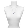 thumbnail image 2 of Delight Jewelry Silvertone Purple Ribbon She is Clothed in Stength and Dignity Charm Necklace, 20"+3", 2 of 4