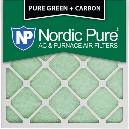 Nordic Pure 20x20x1 Pure Green Plus Carbon AC Furnace Air Filters Qty 3