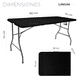 thumbnail image 4 of Linium Mesa Plegable 1.80m Plastico Negra para Banquetes LINIUM HEALTH Plegable, 4 of 7