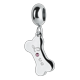 thumbnail image 1 of Charm para Pulsera LuckyLy, Dije de Hueso de Perro, Acero Inoxidable y Zirconia Cúbica, Modelo Fetch plateado UNITALLA, 1 of 8