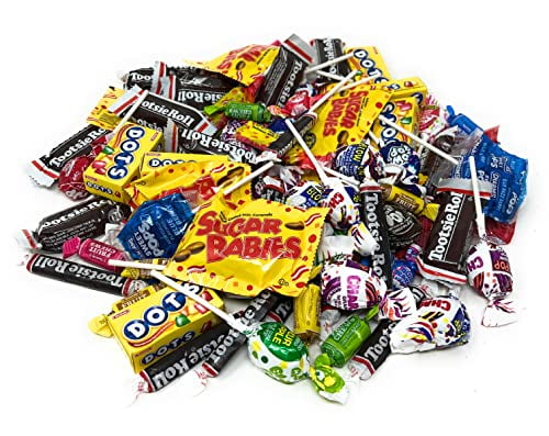 Carnival Candy Assortment - 3 lbs - Tootsie Rolls, Lollipops, Fruit Chews, Sugar Babies and Daddys, Bubble Gum and Dots - Fruity and Chocolatey Bulk Party Mix - Individually Wrapped, 48 oz