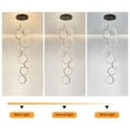 thumbnail image 4 of Miumaeov 10 Rings Modern LED Chandelier Black Chandelier Crystal Pendant Light Fixtures with Adjustable Heights 3 Lighting Modes, 4 of 15