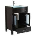 thumbnail image 2 of Style 3 - 24 in.W Black Vanity Sink Base Cabinet with Mirror (LV3-24B), 2 of 3