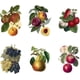 thumbnail image 1 of Pegatinas de pared de frutas vintage, uvas y melocotones, decoración de arte rural retro para cocina, murales de vinilo autoadhesivos., 1 of 8