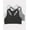 White/Concrete Pe Heather/Black, variant on Women's Cotton Racerback Sports Bralette, Low Impact, 3-Pack White/Denim Jacket Blue Heather/Black XS