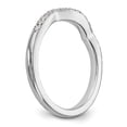 thumbnail image 6 of Solid 14k White Gold Diamond Wedding Band Ring Size 5 (.17 cttw.), 6 of 8