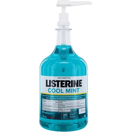 Listerine Cool Mint Antiseptic Mouthwash for Bad Breath, 1 Gallon