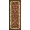 thumbnail image 4 of SAFAVIEH Lyndhurst Pearl Traditional Bordered Area Rug, Red/Ivory, 10' x 14', 4 of 10