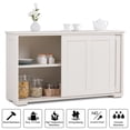 thumbnail image 4 of Costway Mueble Auxiliar Mesa Cocina con 2 Puertas Correderas Armario Bajo de Cocina Armario de Cocina con 2 Estantes, 4 of 5