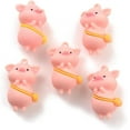 thumbnail image 1 of 2 colgantes de PVC de cerdo rosa con bolsa, llaveros DIY, colgantes rosas, decoración, colgantes hechos a mano., 1 of 4