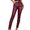 Red, variant on GJSYRH Women's Slim Fit Leather Trousers with Stretch for Everyday Casual Comfort and Style Featuring a Classic Buttoned Front Design