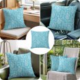 thumbnail image 4 of Throw Pillow Covers 16x16 Inch, Sky Blue Botanical Decorative Pillow Cases for Couch Sofa Bed, Spring Summer Chic Wildflowers Cotton Linen Square Home Decor Pillowcases with Hidden Zipper, 4 of 9