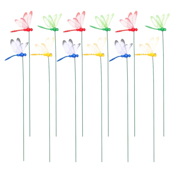 WASHWEPE 12Ud Estacas Decorativas De Dragón Para Jardín Y Patio Colores Surtidos