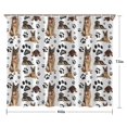 thumbnail image 5 of German Shepherd Dog and Footprint Shower Curtain 84"x72" ,Bathroom Decorative Shower Curtains Set with 12 Hooks,Modern Waterproof Washable Shower Curtain, 5 of 6