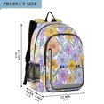 thumbnail image 2 of Backpack 12.9 *5.1 * 17.7 Inches Outing Backpack, Shopping Backpack, Travel Backpack Pale Purple Flowers, 2 of 7