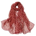 thumbnail image 2 of Rovga Hair Scarf For Women Solid Color Elegance Small Floral Printing Long Soft Wrap Scarf Ladies Shawl Scarvessummer Gift Red, 2 of 2