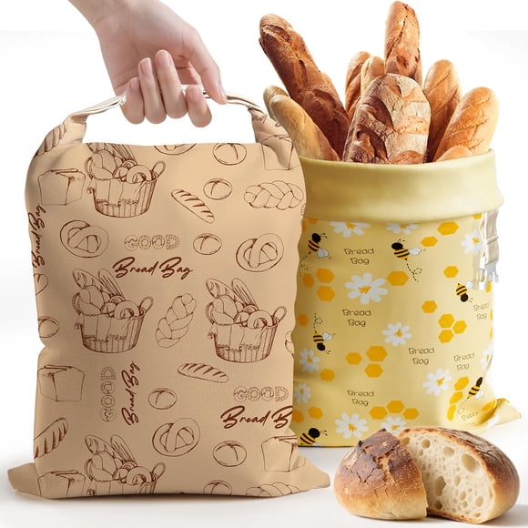 Bolsas reutilizables de cera de abeja para pan Aofmee 33 x 43 cm, 2 unidades