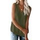thumbnail image 2 of Camiseta de mujer Encaje Cuello en V Sin mangas Blusa informal Top de verano, Verde, XXL Methold AP001334-20, 2 of 7