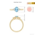 thumbnail image 4 of ANGARA Natural Solitaire Oval Aquamarine and Diamond Promise Ring in 14K Yellow Gold for Women (Size-7x5mm) | March Birthstone, Birthday, Anniversary, Jewelry Gift for Women | Natural Aquamarine Ring, 4 of 8
