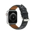 thumbnail image 5 of Sleektime Compatible with iWatch Band 49mm 45mm 44mm 42mm, Genuine Leather Band Strap Replacement Men Women Compatible with Apple Watch Ultra 2/1 SE Series 9 8 7 6 5 4 3 2 1,Black, 5 of 6