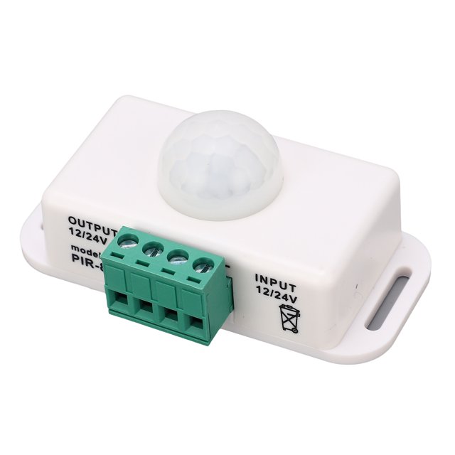 Interrupteur de Détection de Mouvement Réglable Infrarouge 6A 12-24V, Capteur de Mouvementpir