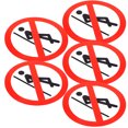 thumbnail image 2 of 5pcs Self-adhesive Warning Stickers Removable Safety Signs Decals Practical No Leaning On Sign Stickers, 2 of 7